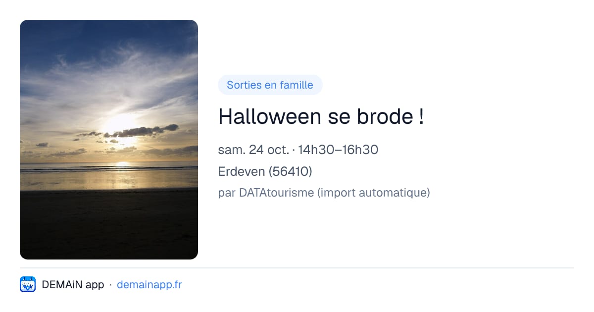 Halloween se brode ! — Erdeven