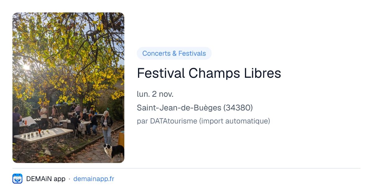 Festival Champs Libres — Saint-Jean-de-Buèges