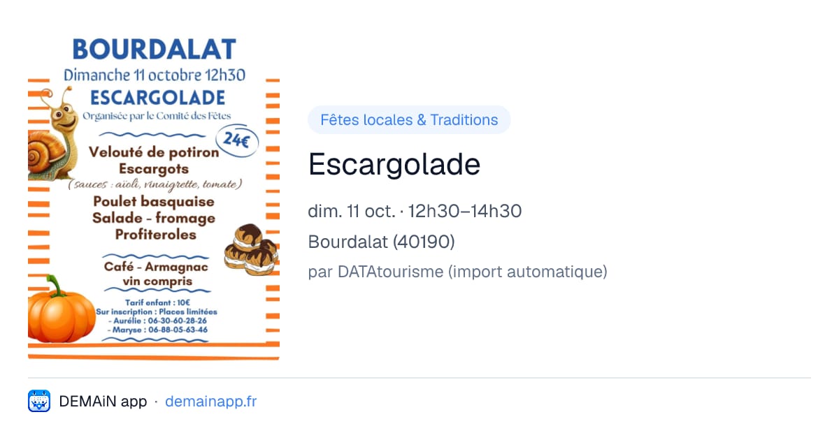 Escargolade — Bourdalat