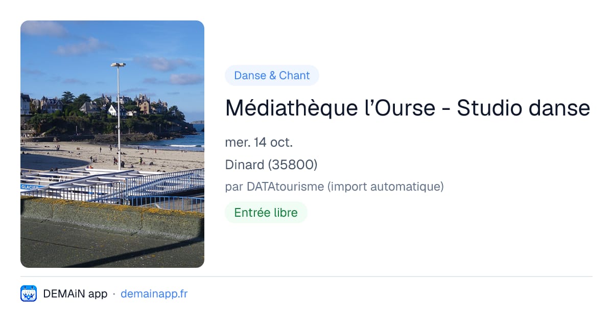 Médiathèque l’Ourse - Studio danse — Dinard
