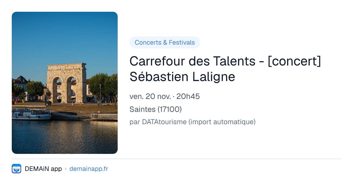 Carrefour des Talents - [concert] Sébastien Laligne — Saintes