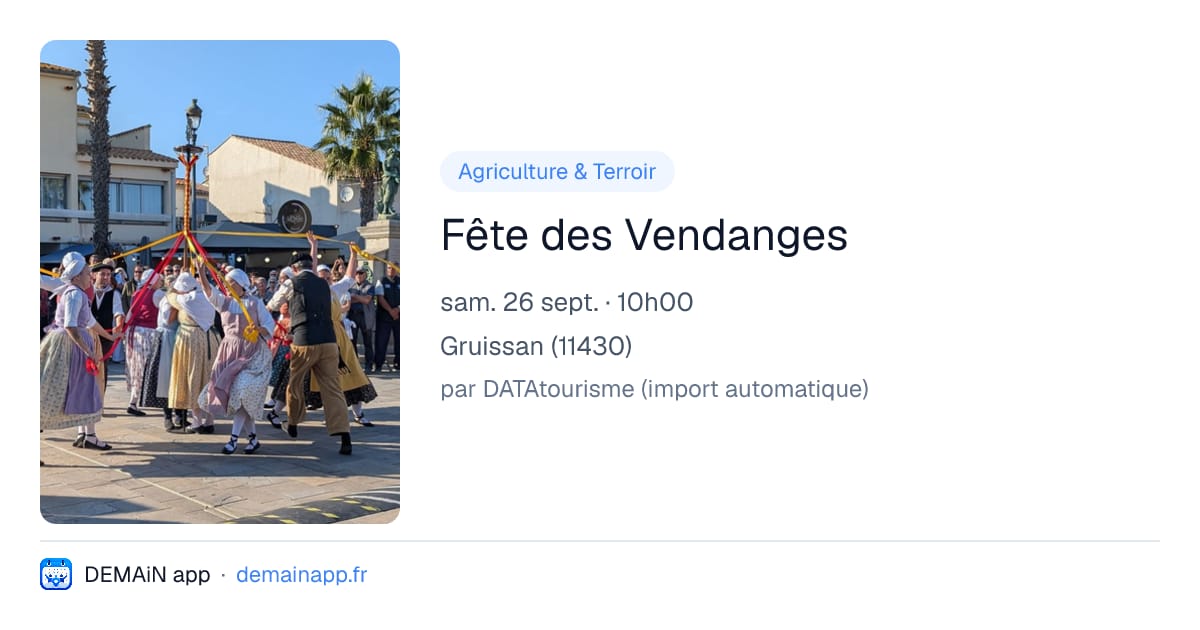 Fête des Vendanges — Gruissan