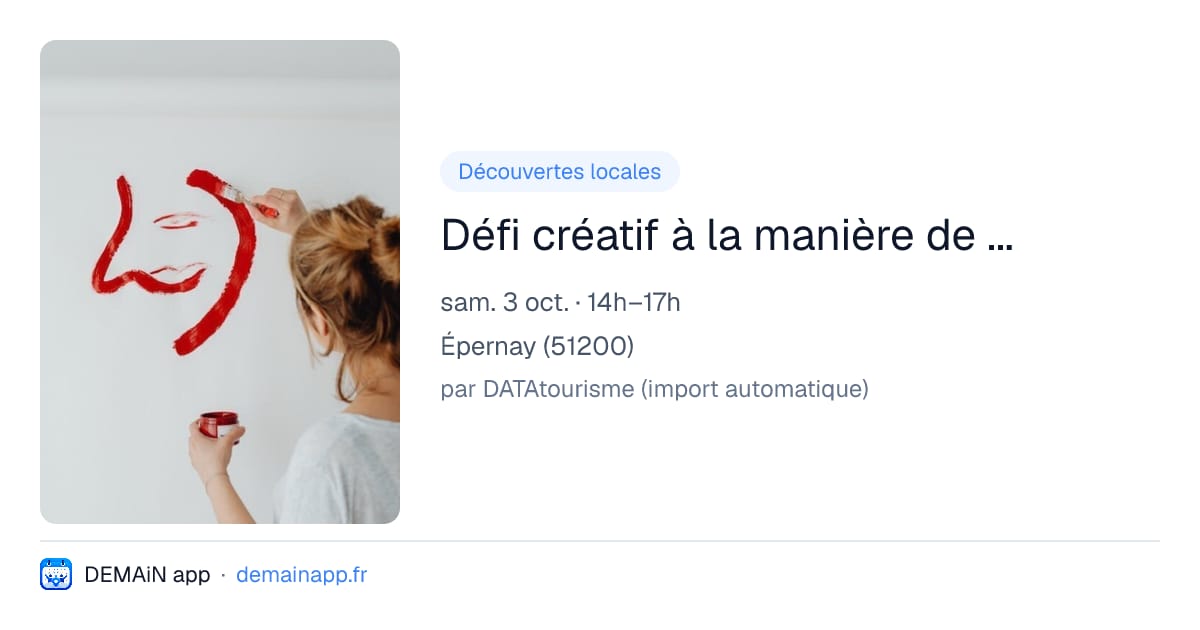 Défi créatif à la manière de ... — Épernay