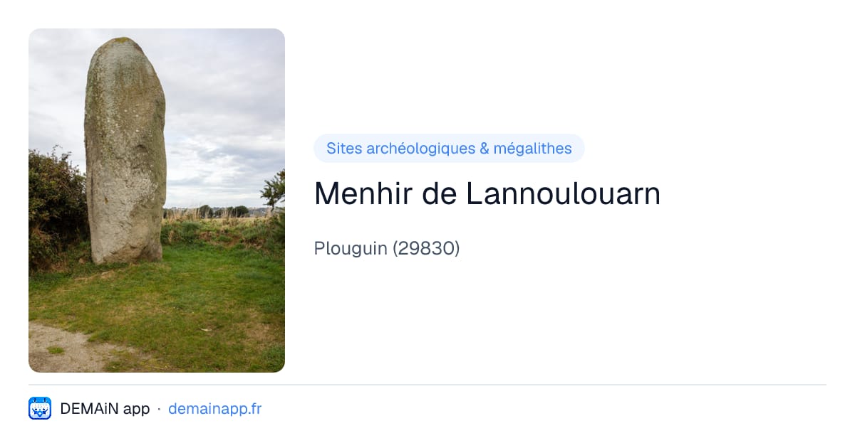 Menhir de Lannoulouarn — Plouguin