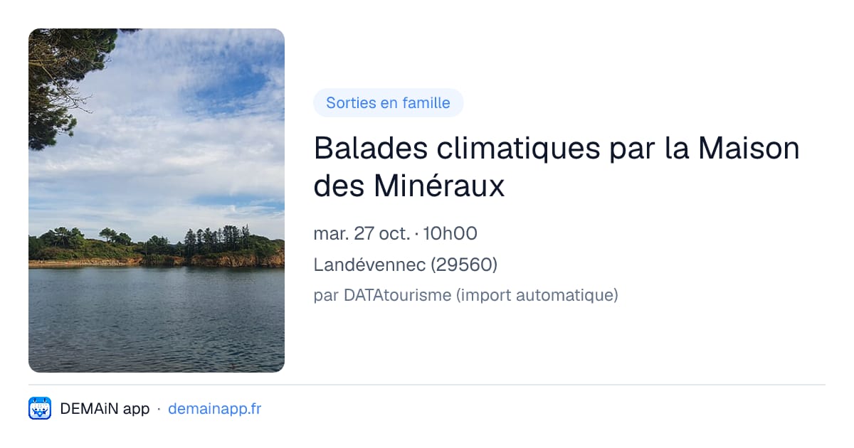 Balades climatiques par la Maison des Minéraux — Landévennec