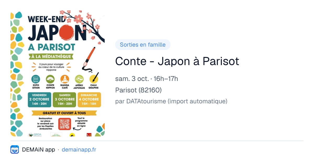 Conte - Japon à Parisot — Parisot