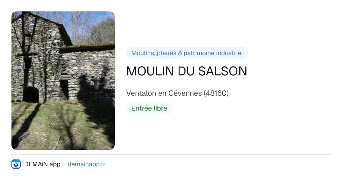 MOULIN DU SALSON — Ventalon en Cévennes