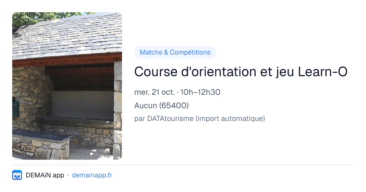 Course d'orientation et jeu Learn-O — Aucun