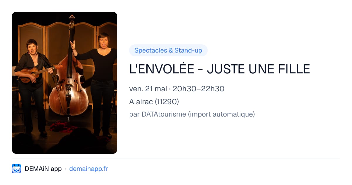 L'ENVOLÉE - JUSTE UNE FILLE — Alairac