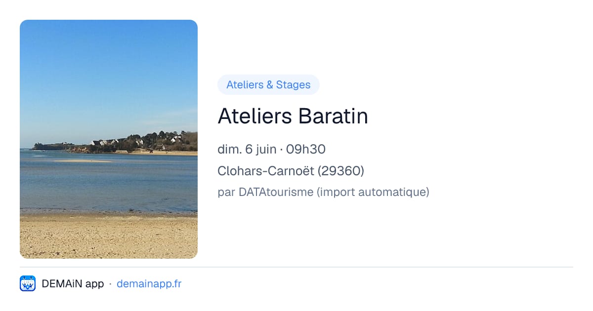 Ateliers Baratin — Clohars-Carnoët