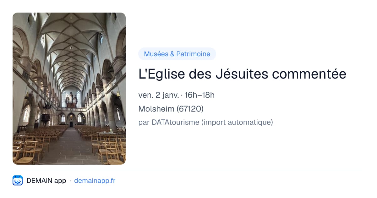 L'Eglise des Jésuites commentée — Molsheim
