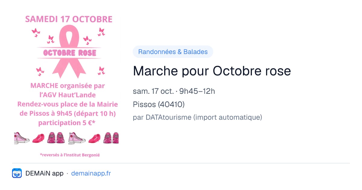 Marche pour Octobre rose — Pissos