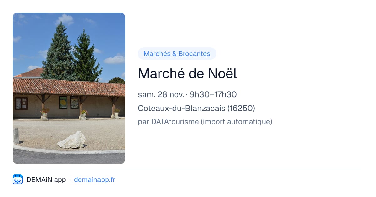 Marché de Noël — Coteaux-du-Blanzacais