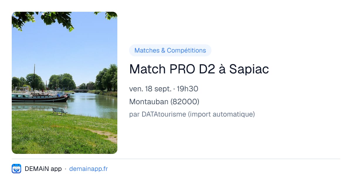 Match PRO D2 à Sapiac — Montauban