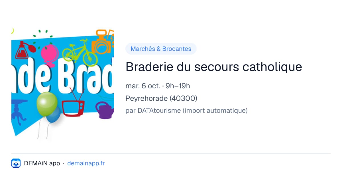 Braderie du secours catholique — Peyrehorade