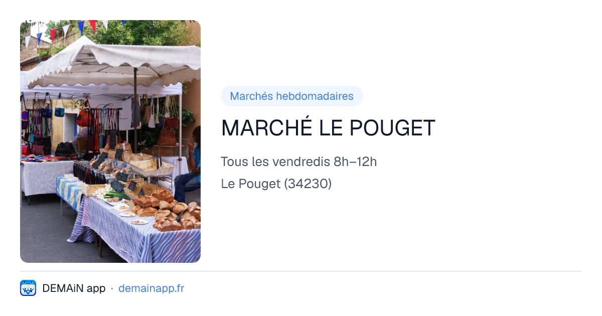 MARCHÉ LE POUGET — Le Pouget