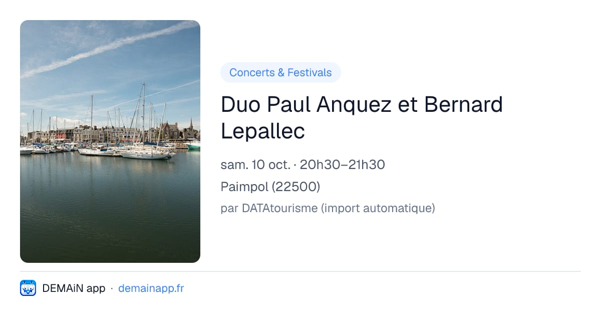 Duo Paul Anquez et Bernard Lepallec — Paimpol