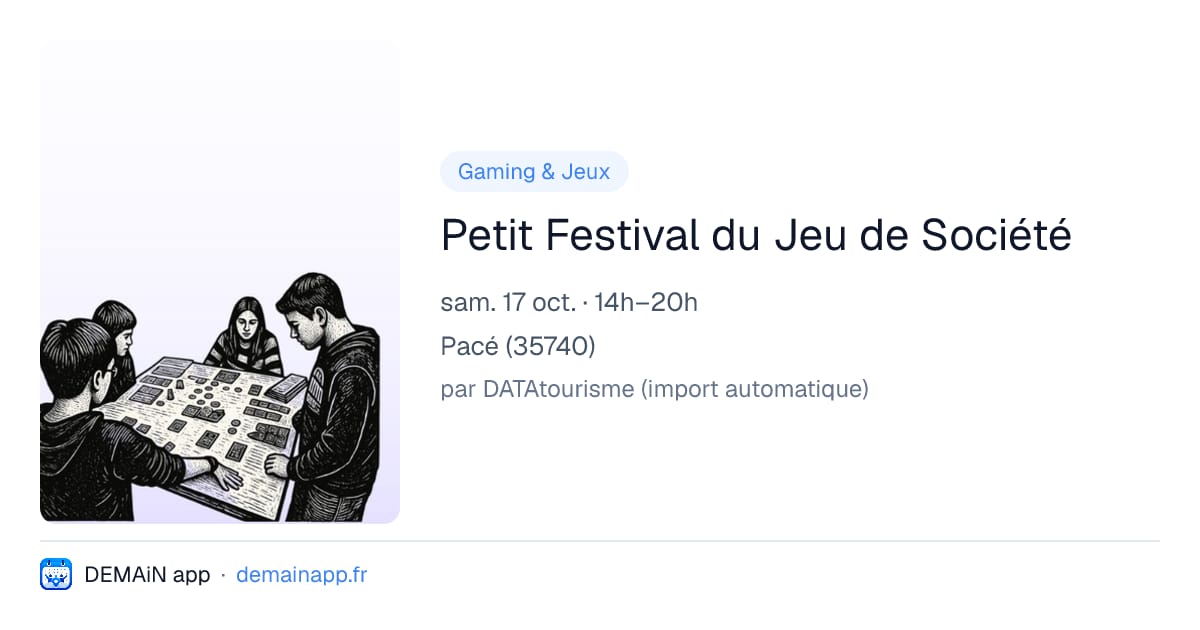 Petit Festival du Jeu de Société — Pacé