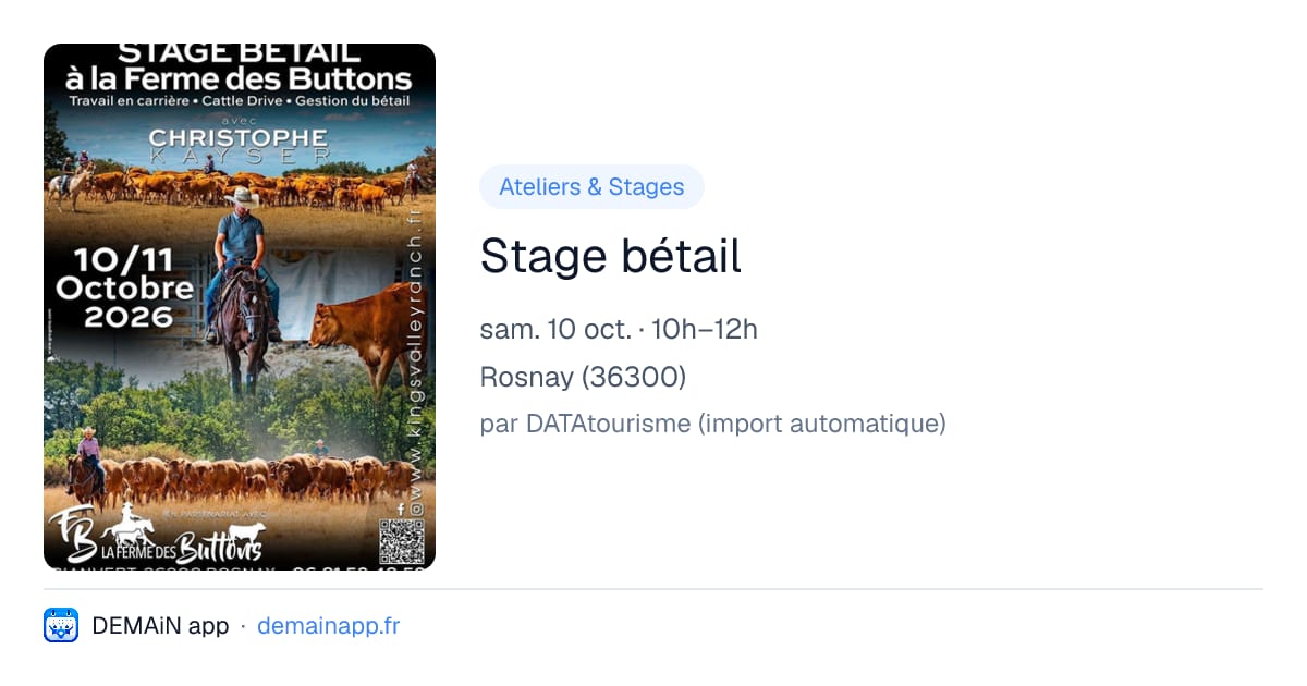 Stage bétail — Rosnay