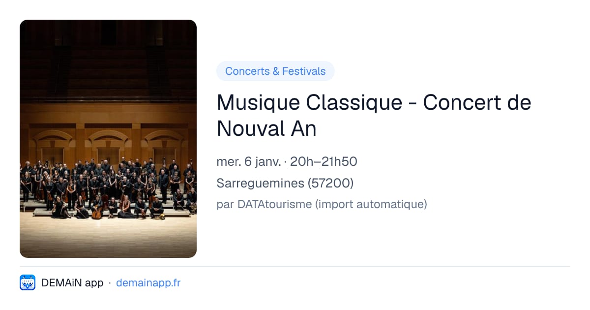 Musique Classique - Concert de Nouval An — Sarreguemines