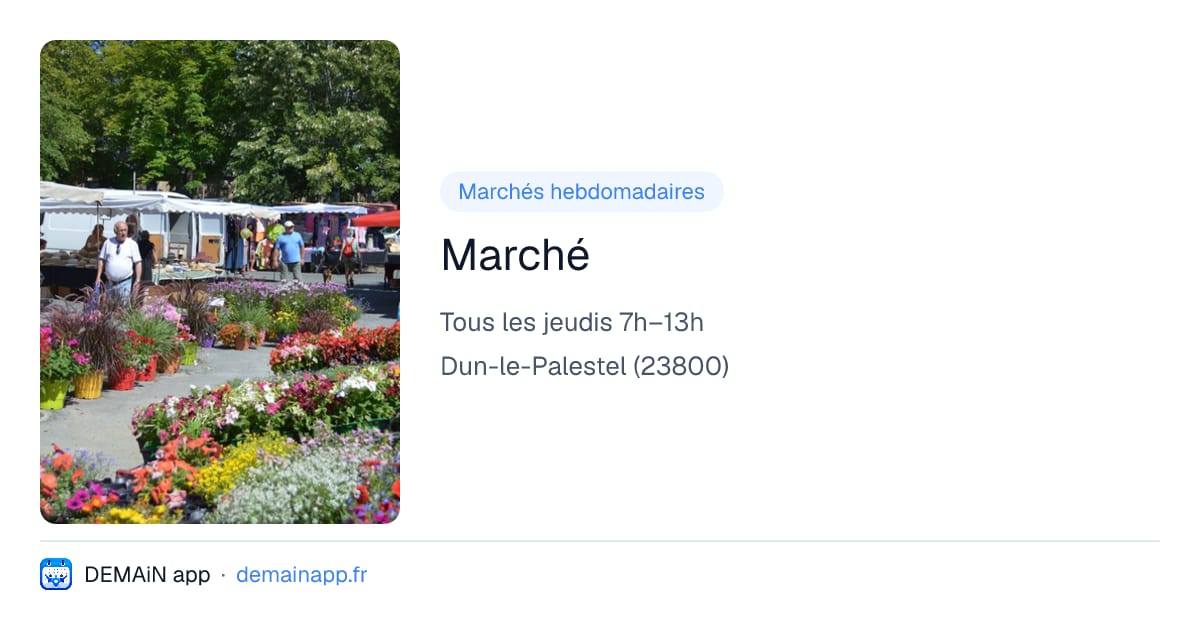 Marché — Dun-le-Palestel