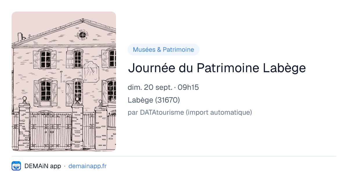Journée du Patrimoine Labège — Labège