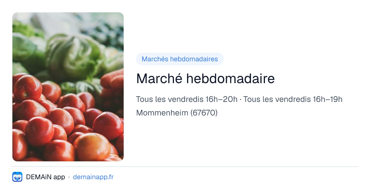Marché hebdomadaire — Mommenheim