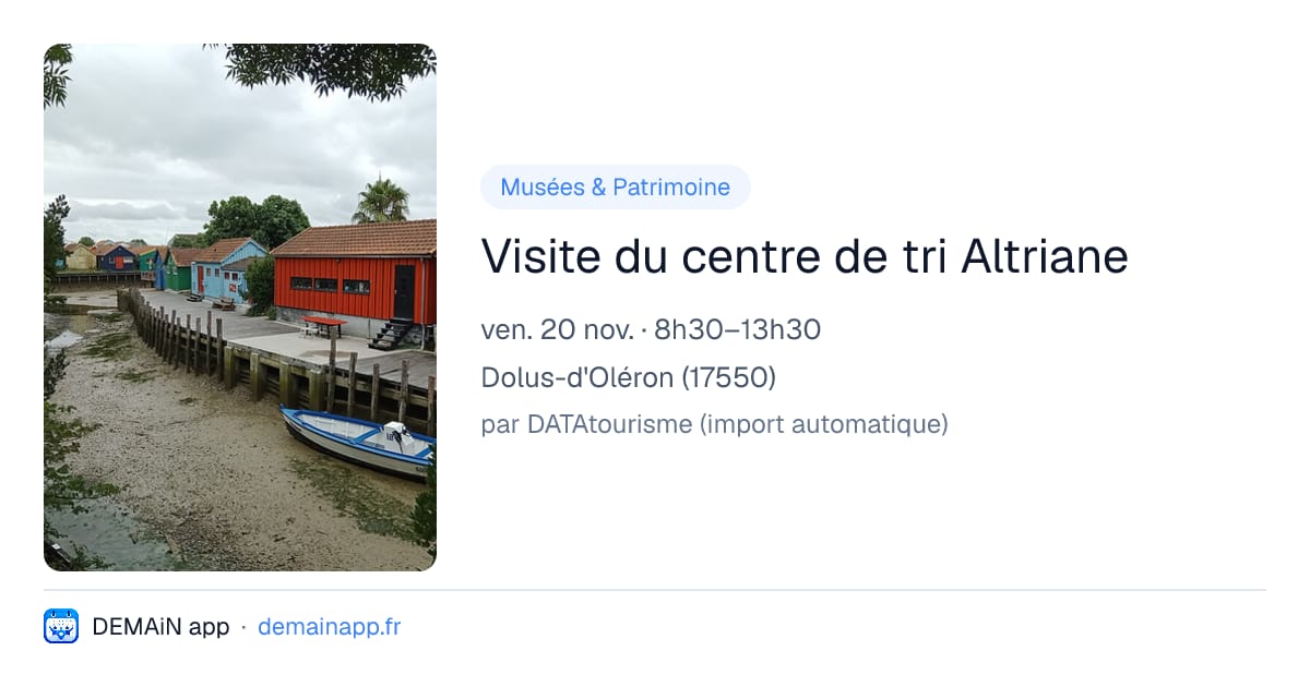 Visite du centre de tri Altriane — Dolus-d'Oléron