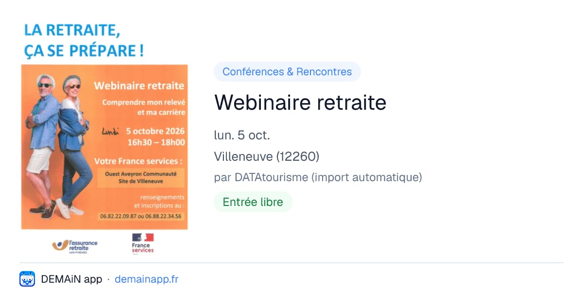Webinaire retraite — Villeneuve