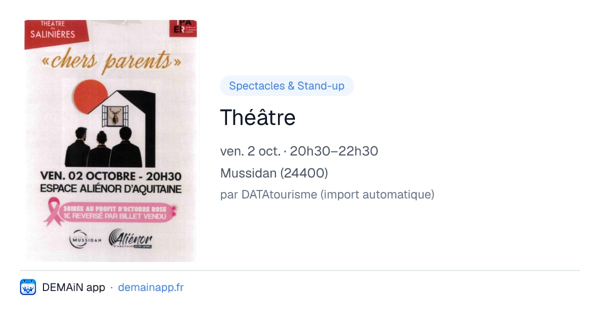 Théâtre — Mussidan