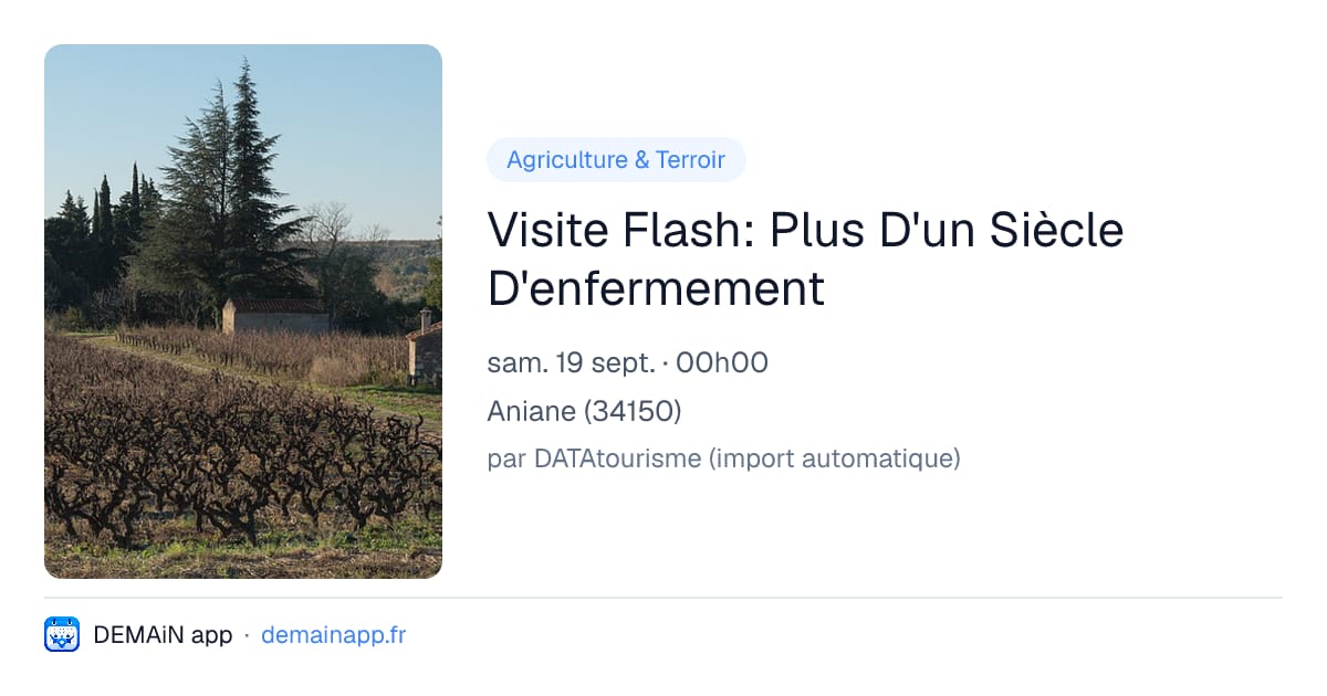 Visite Flash: Plus D'un Siècle D'enfermement — Aniane