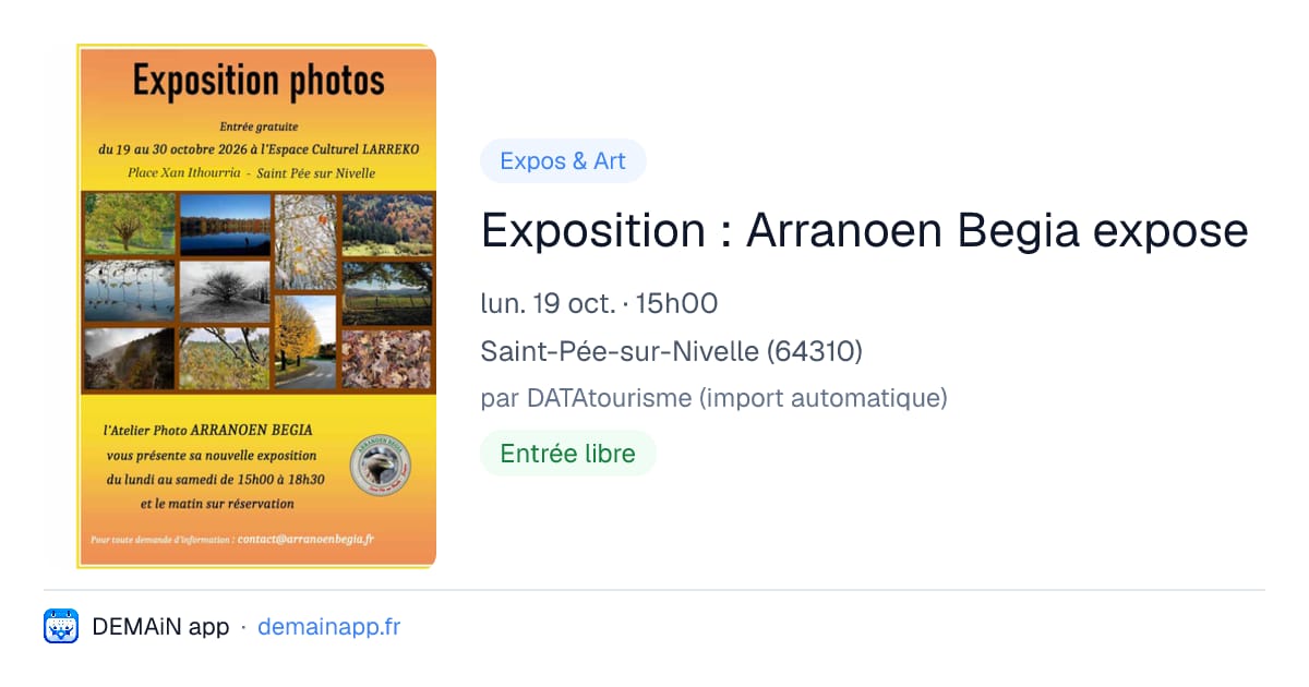 Exposition : Arranoen Begia expose — Saint-Pée-sur-Nivelle