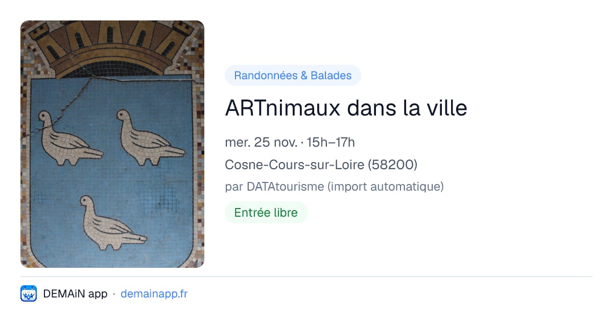 ARTnimaux dans la ville — Cosne-Cours-sur-Loire