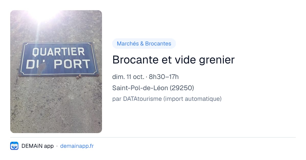 Brocante et vide grenier — Saint-Pol-de-Léon