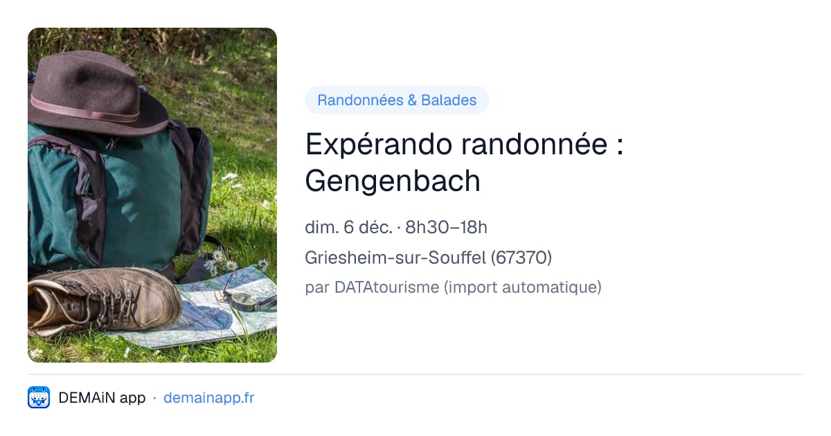 Expérando randonnée : Gengenbach — Griesheim-sur-Souffel