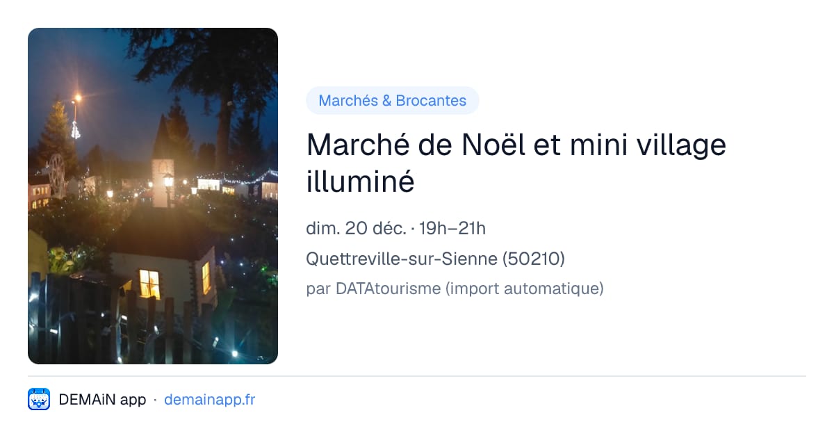 Marché de Noël et mini village illuminé — Quettreville-sur-Sienne