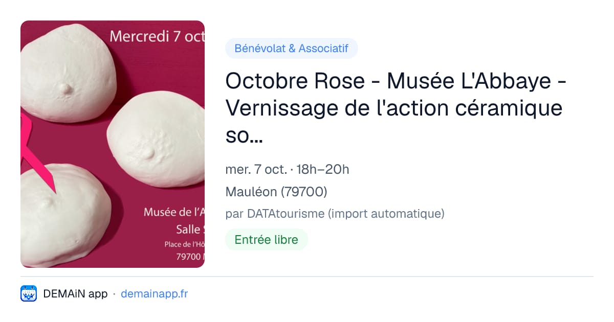 Octobre Rose - Musée L'Abbaye - Vernissage de l'action céramique solidaire — Mauléon