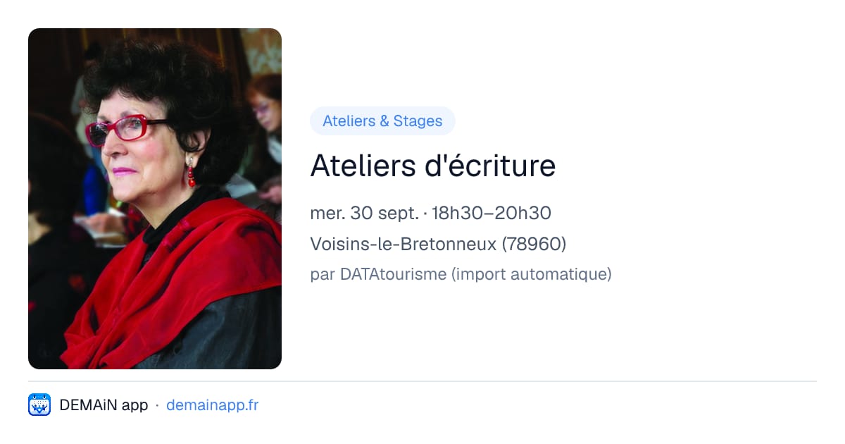 Ateliers d'écriture — Voisins-le-Bretonneux