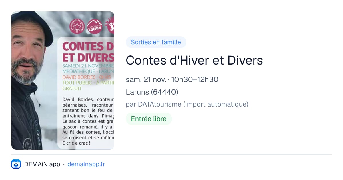 Contes d'Hiver et Divers — Laruns
