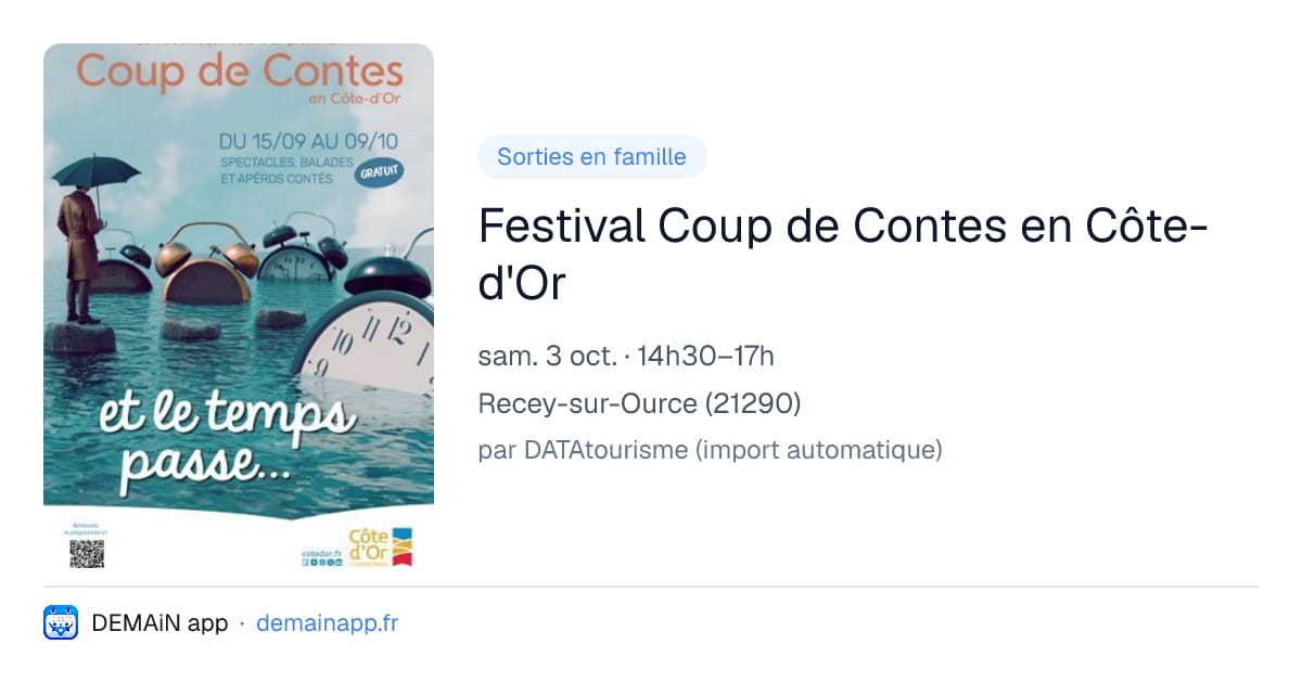 Festival Coup de Contes en Côte-d'Or — Recey-sur-Ource