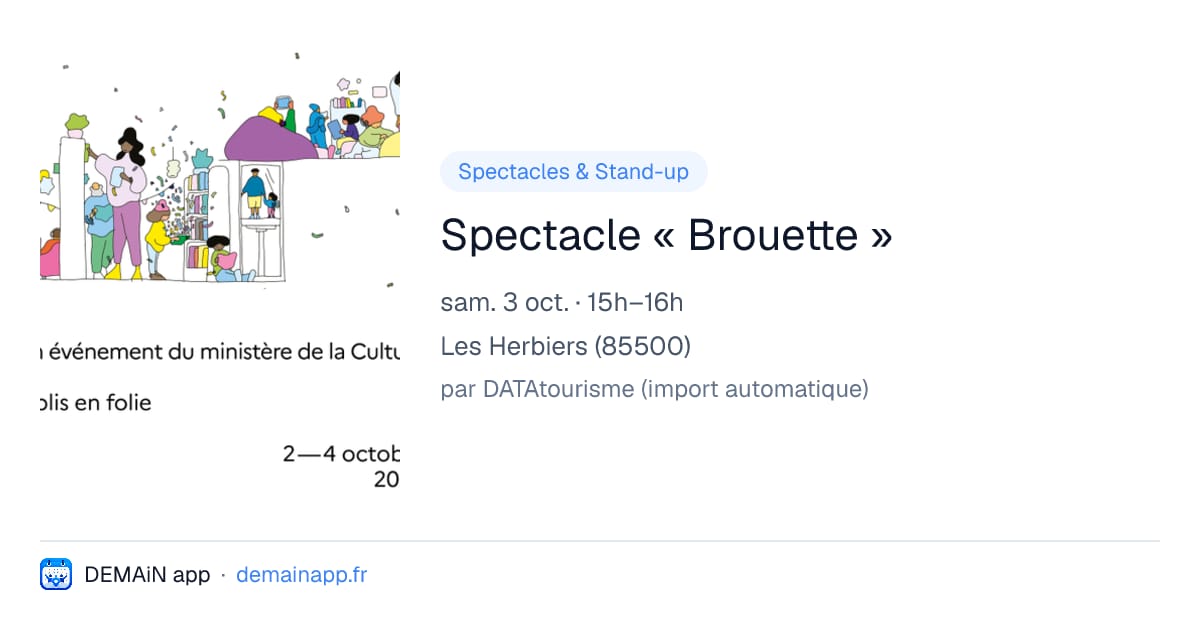 Spectacle « Brouette » — Les Herbiers