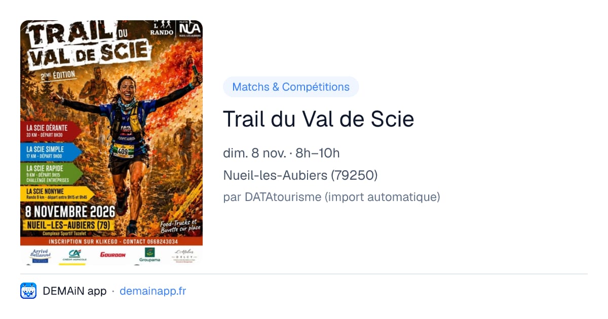 Trail du Val de Scie — Nueil-les-Aubiers