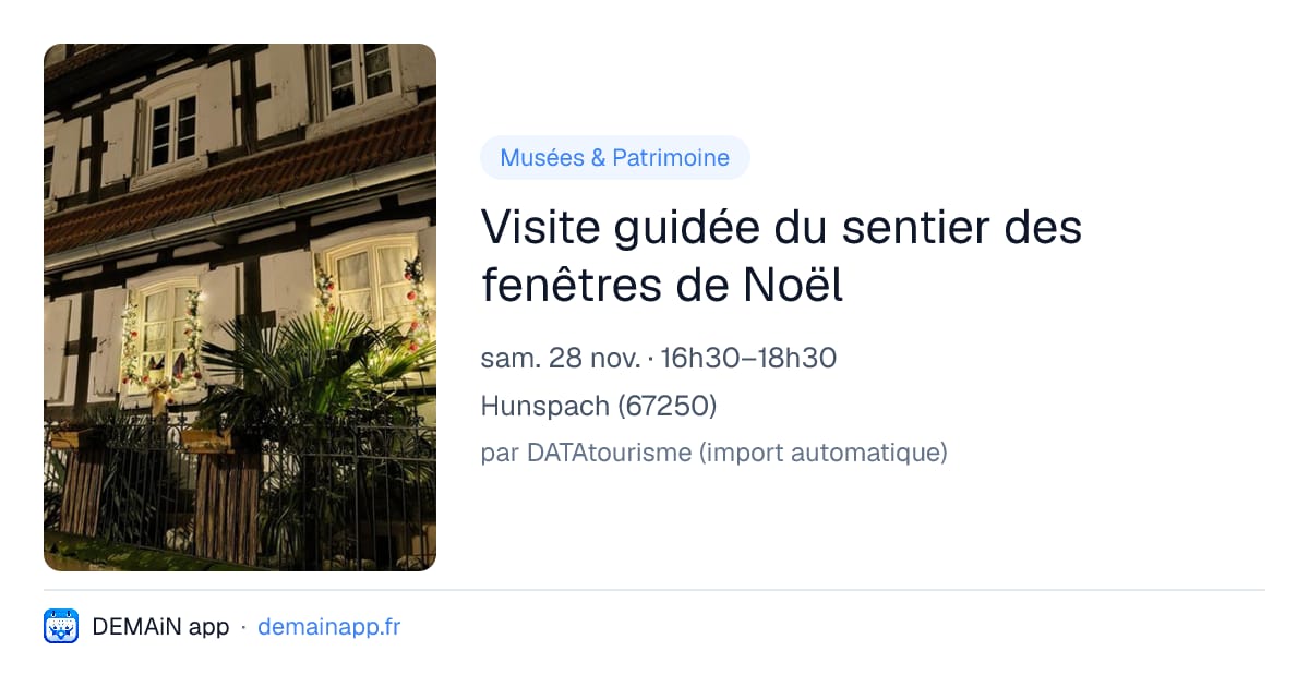 Visite guidée du sentier des fenêtres de Noël — Hunspach