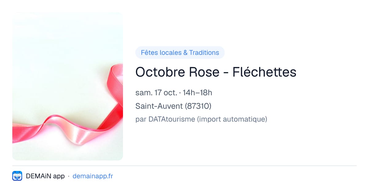 Octobre Rose - Fléchettes — Saint-Auvent
