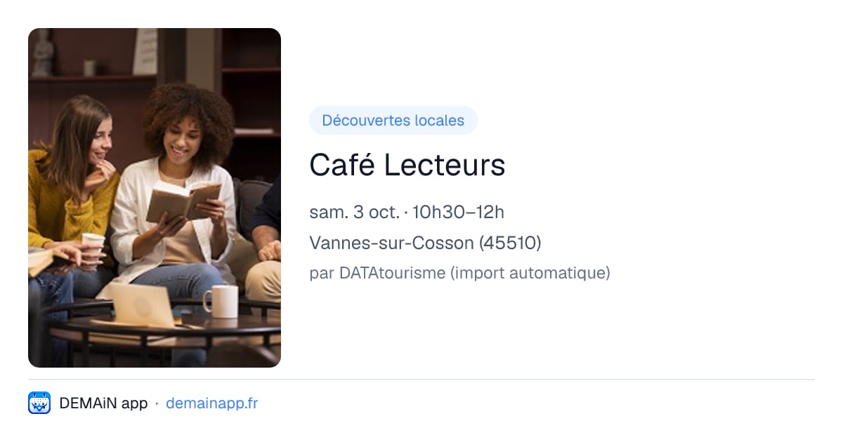 Café Lecteurs — Vannes-sur-Cosson