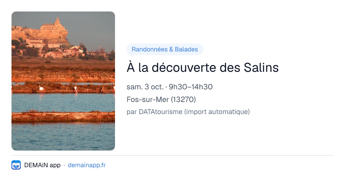 À la découverte des Salins — Fos-sur-Mer