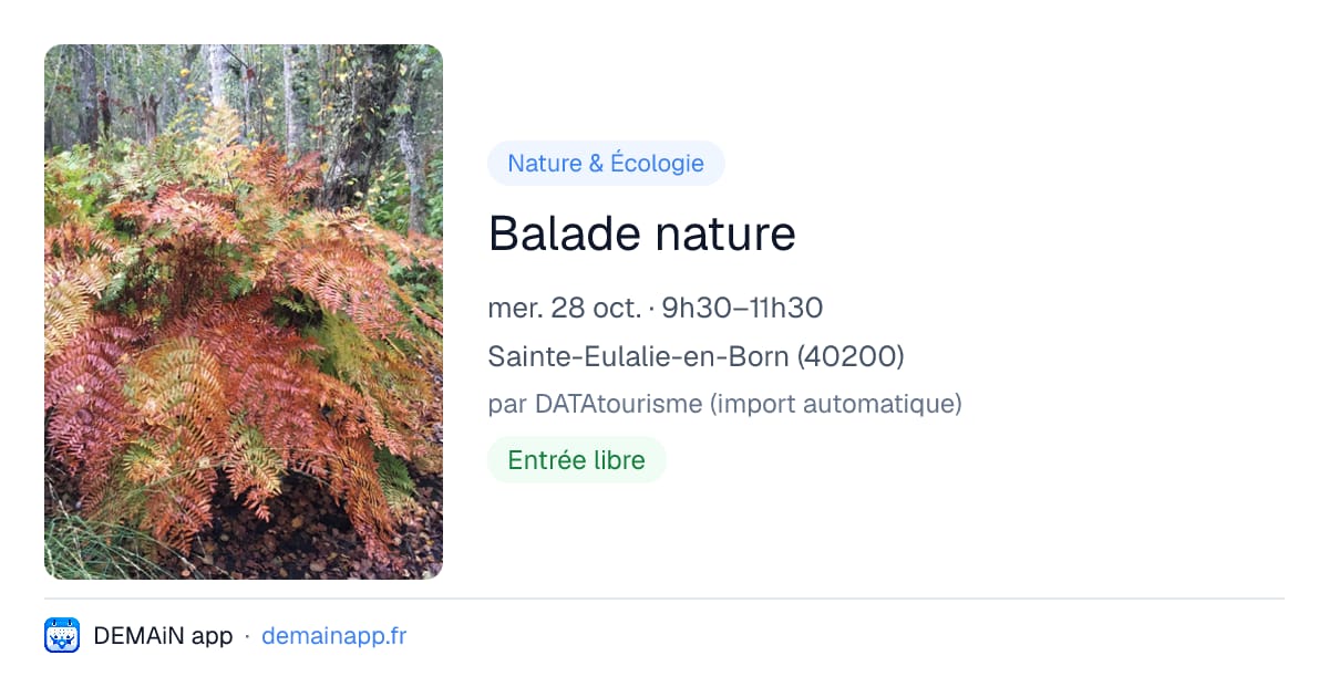 Balade nature — Sainte-Eulalie-en-Born