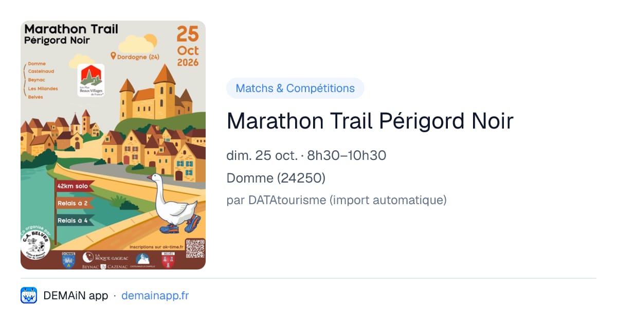 Marathon Trail Périgord Noir — Domme