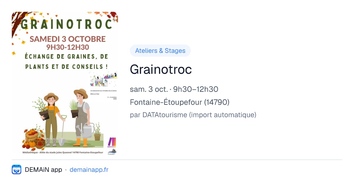 Grainotroc — Fontaine-Étoupefour