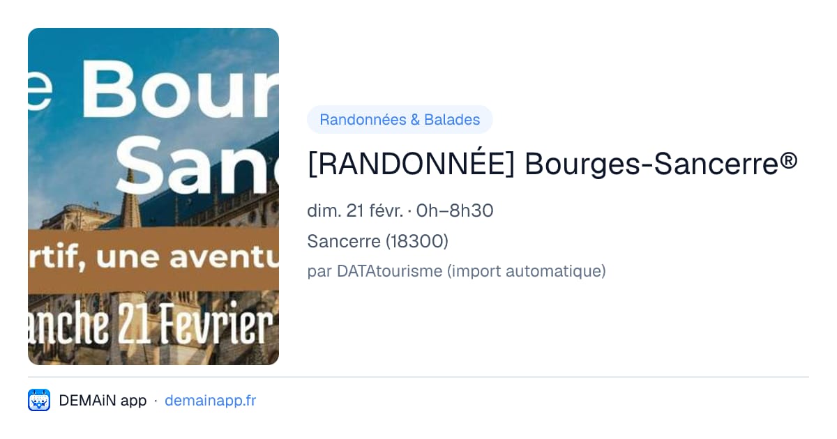 [RANDONNÉE] Bourges-Sancerre® — Sancerre